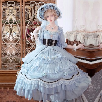 Daisy's garden Hime Lolita Style Dress by Cat Fairy OP (CF26A)